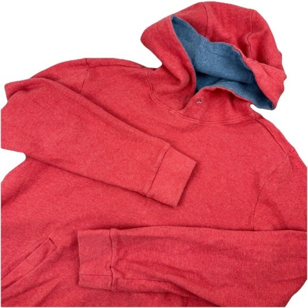 BONOBOS Mens Red Hoodie‎ Pullover Sweater - SIZE M - missing hoodie string